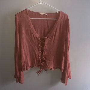 pink/salmon flowy blouse